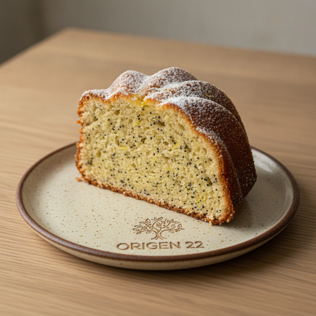 Budín de limón y amapolas