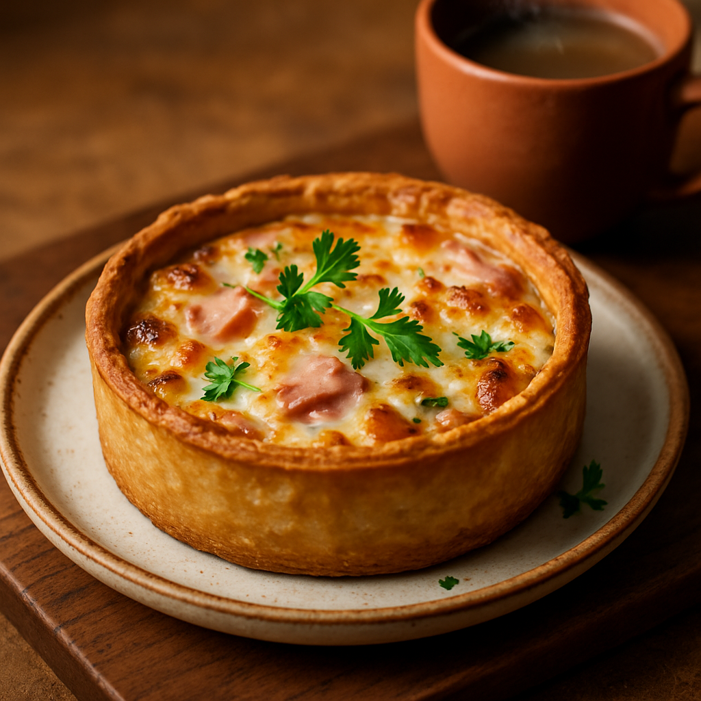 Tarta de jamón y queso
